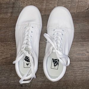 White Old Skool Vans